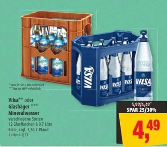 Vilsa Mineralwasser 12 x 0,7 Liter