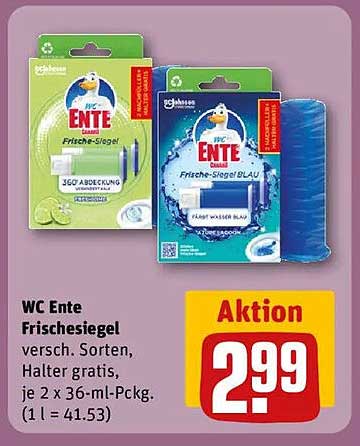 WC Ente Frischsiegel - Verschiedene Sorten für strahlende Sauberkeit!