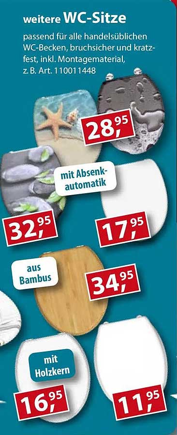 WC-Sitz mit Holzkern, bruchsicher und kratzfest