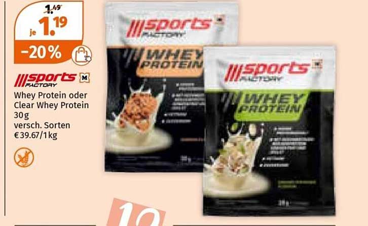 Whey Protein oder Clear Whey Protein 30 g