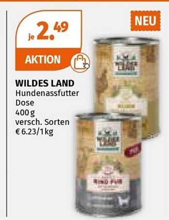 WILDES LAND Hundenassfutter Dose 400 g – Aktion
