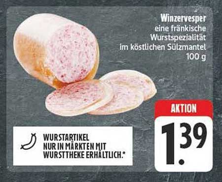 Winzervesper – eine fränkische Wurstspezialität im köstlichen Sülzmantel