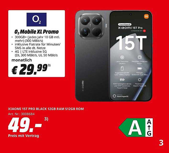 XIAOMI 15T PRO BLACK 12GB RAM 512GB ROM