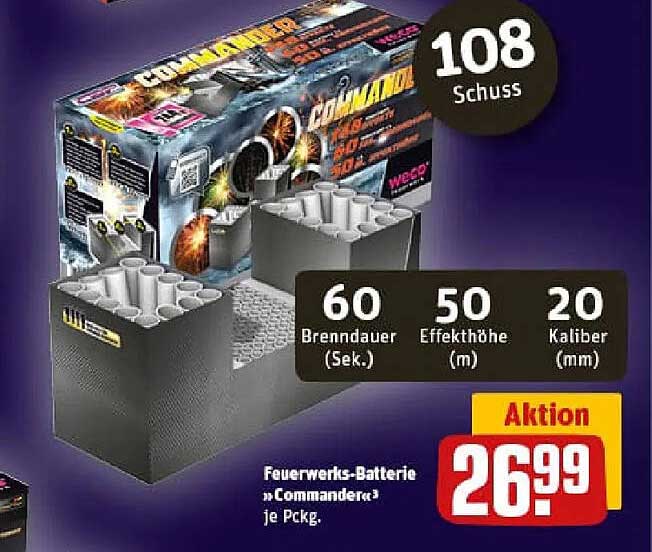 Feuerwerks-Batterie »Commander« je Pckg.
