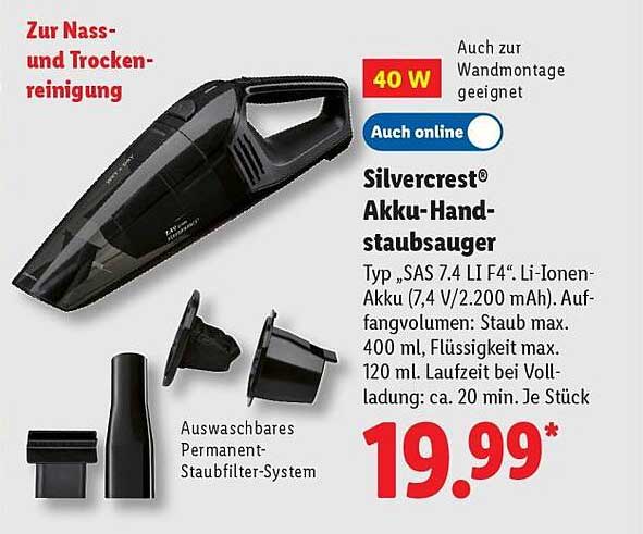 Akku Handstaubsauger Lidl