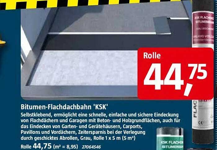 Bitumen-Flachdachbahn 'KSK'