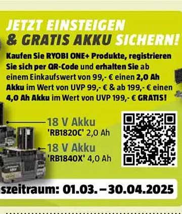 JETZT EINSTEIGEN & GRATIS AKKU SICHERN!