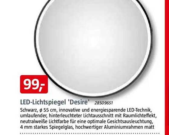 LED-Lichtspiegel 'Desire'