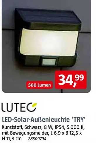 LED-Solar-Außenleuchte 'TRY' von LUTEC