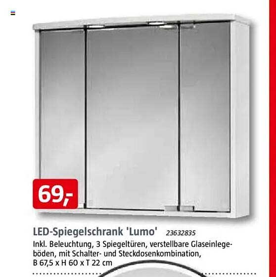 LED-Spiegelschrank 'Lumo'