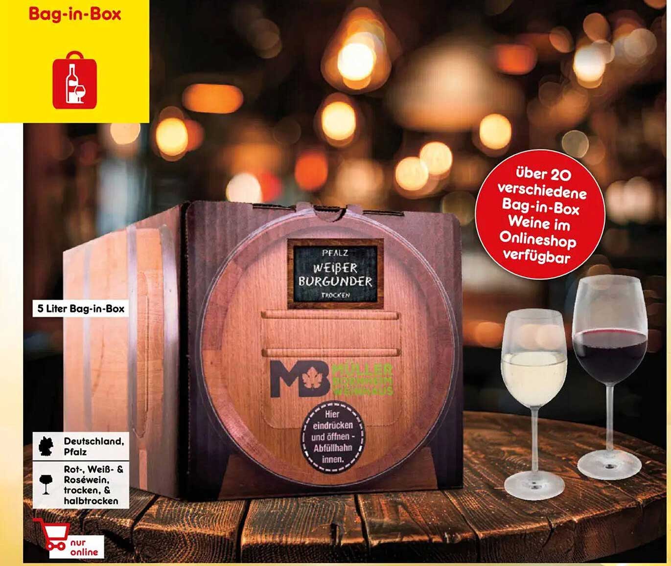 Pfälzer Weißer Burgunder Bag-in-Box 5 Liter