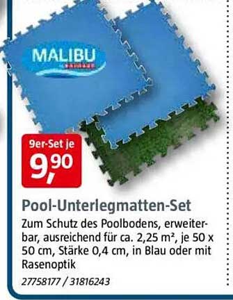 Pool-Unterlegmatten-Set