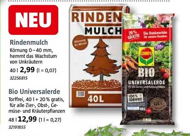Rindenmulch 40L - Neuheit im Bauhaus Prospekt