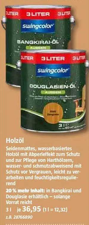 swingcolor Holzöl 3 Liter - Bangkirai- und Douglasien-Öl
