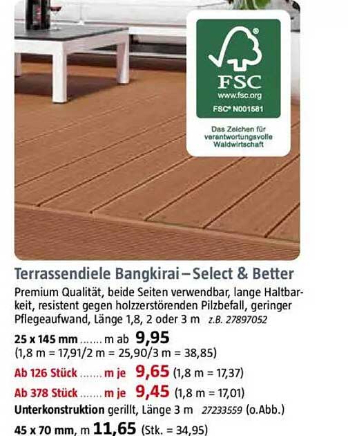 Terrassendiele Bangkirai – Select & Better
