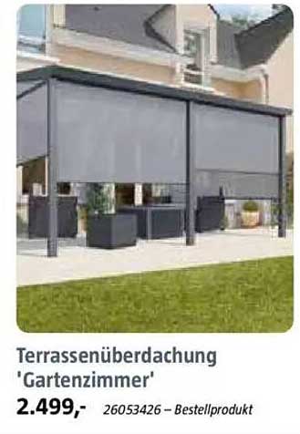 Terrassenüberdachung 'Gartenzimmer'