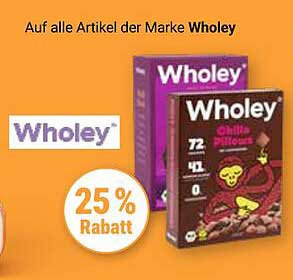 25% Rabatt auf alle Artikel der Marke Wholey
