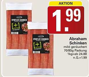 Abraham Schinken mild geräuchert 70/80g