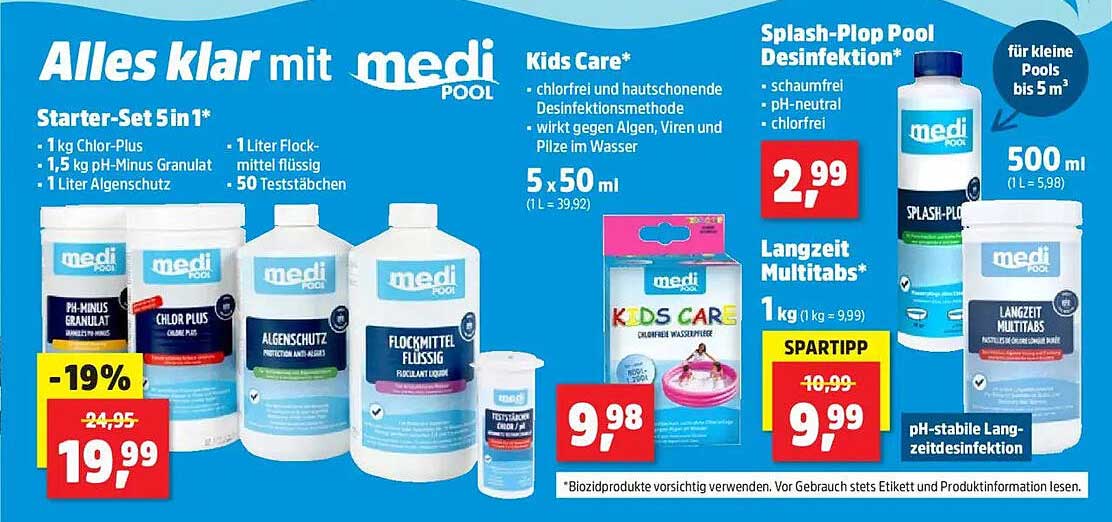 Alles klar mit medi POOL Starter-Set 5 in 1