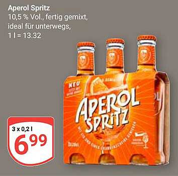 Aperol Spritz 3 x 0,2 l - Fertig gemixt für den perfekten Genuss!
