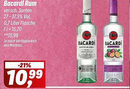 Bacardi Rum - verschiedene Sorten 0,7 Liter Flasche