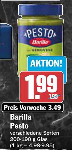 Barilla Pesto verschiedene Sorten 200-190 g Glas