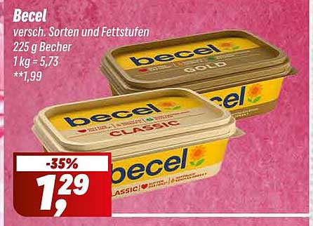 Becel verschiedene Sorten und Fettstufen, 225 g Becher