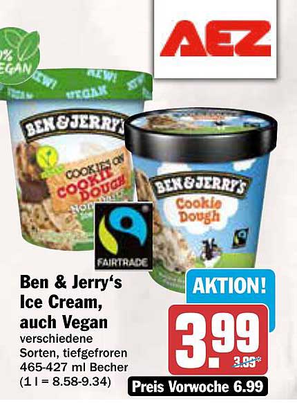 Ben & Jerry's Ice Cream, auch Vegan