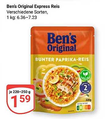 Ben's Original Express Reis - Bunter Paprika-Reis
