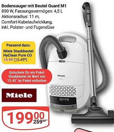 Bodenstaubsauger mit Beutel Guard M1