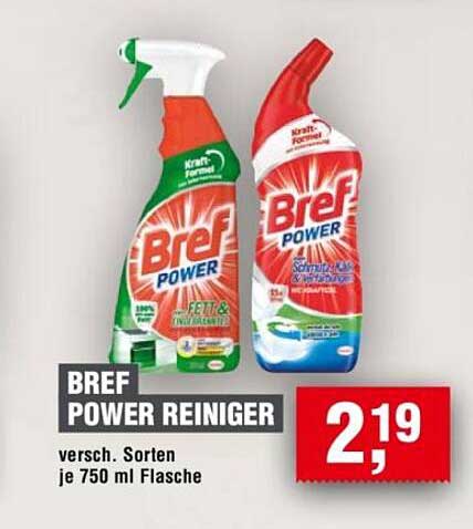 Bref Power Reiniger - Verschiedene Sorten je 750 ml Flasche