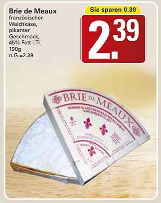 Brie de Meaux - Französischer Weichkäse, pikant, 100g