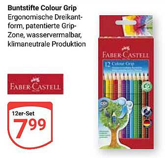 Buntstifte Colour Grip 12er-Set von Faber-Castell