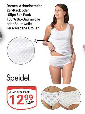 Damen-Achselhemden 2er-Pack oder -Slips 3er-Pack von Speidel