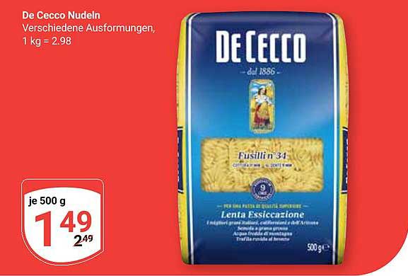 De Cecco Nudeln - Verschiedene Ausführungen, 500 g für nur 1,49 €