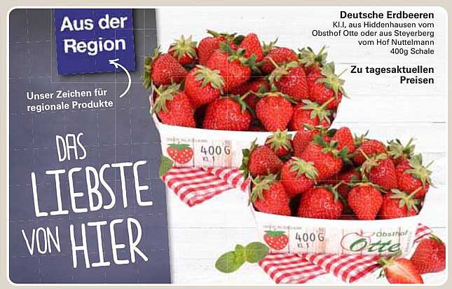 Deutsche Erdbeeren 400g Schale