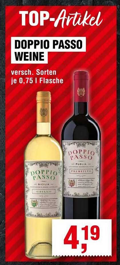 DOPPIO PASSO WEINE - verschiedene Sorten je 0,75 l Flasche