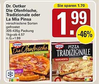 Dr. Oetker Die Ofenfrische, Tradizionale oder La Mia Pinsa gefrostet