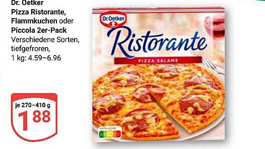 Dr. Oetker Pizza Ristorante, Flammkuchen oder Piccola 2er-Pack