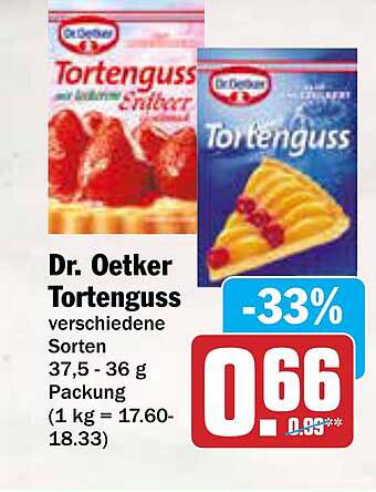 Dr. Oetker Tortenguss verschiedene Sorten