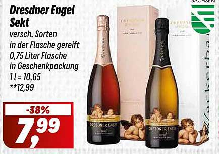 Dresdner Engel Sekt 0,75 Liter Flasche in Geschenkkarton