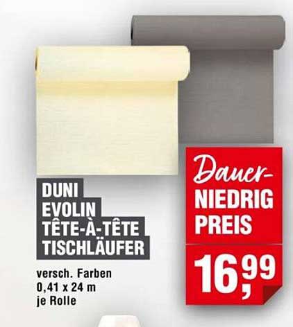 DUNI EVOLIN TÊTE-À-TÊTE TISCHLÄUFER