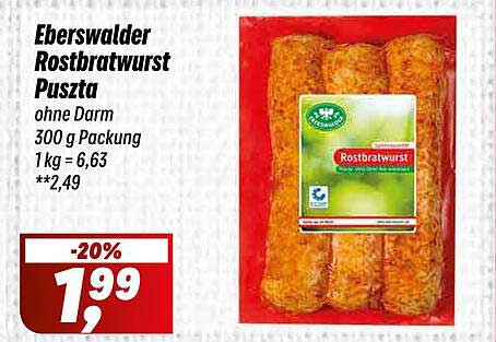 Eberswalder Rostbratwurst Puszta 300 g