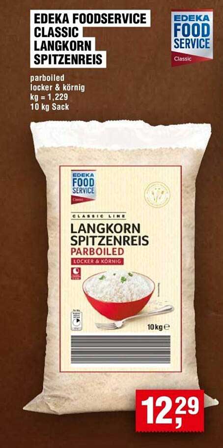 EDEKA FOOD SERVICE CLASSIC LANGKORN SPITZENREIS - 10 KG SACK