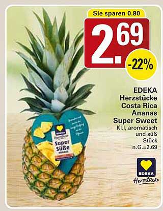 EDEKA Herzstücke Costa Rica Ananas Super Sweet