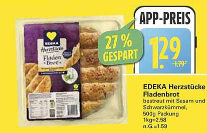 EDEKA Herzstücke Fladenbrot, 500g Packung