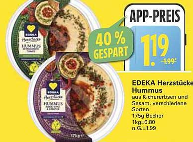 EDEKA Herzstücke Hummus - Verschiedene Sorten