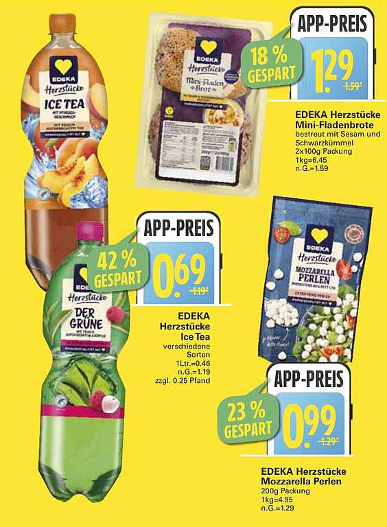 EDEKA Herzstücke Ice Tea verschiedene Sorten