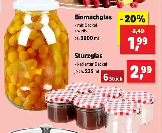 Einmachglas und Sturzglas – die perfekte Lösung für Ihre Vorratshaltung