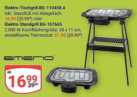 Elektro-Tischgrill BG-110458.4 inkl. Standfuß mit Ablagefach